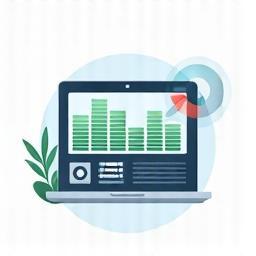 Icon representing audio waves and editing software interface